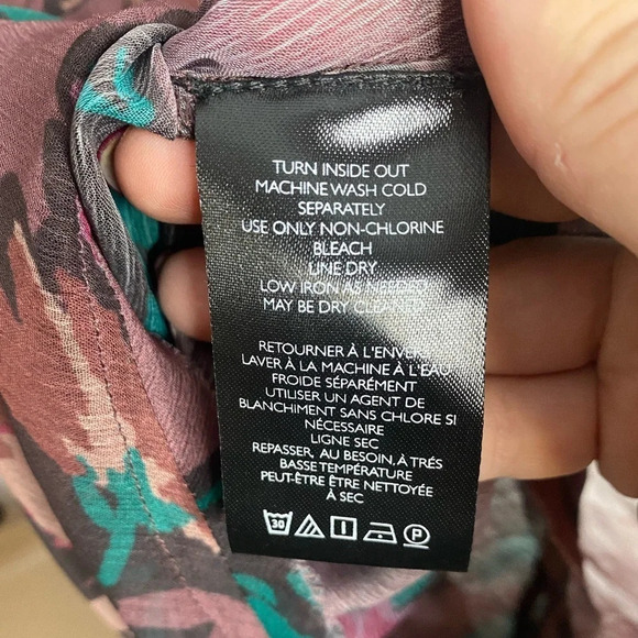 FREE PEOPLE Floral Raw Hem Wrap Top with Ruched Back Detail Size Small - Picture 6 of 8